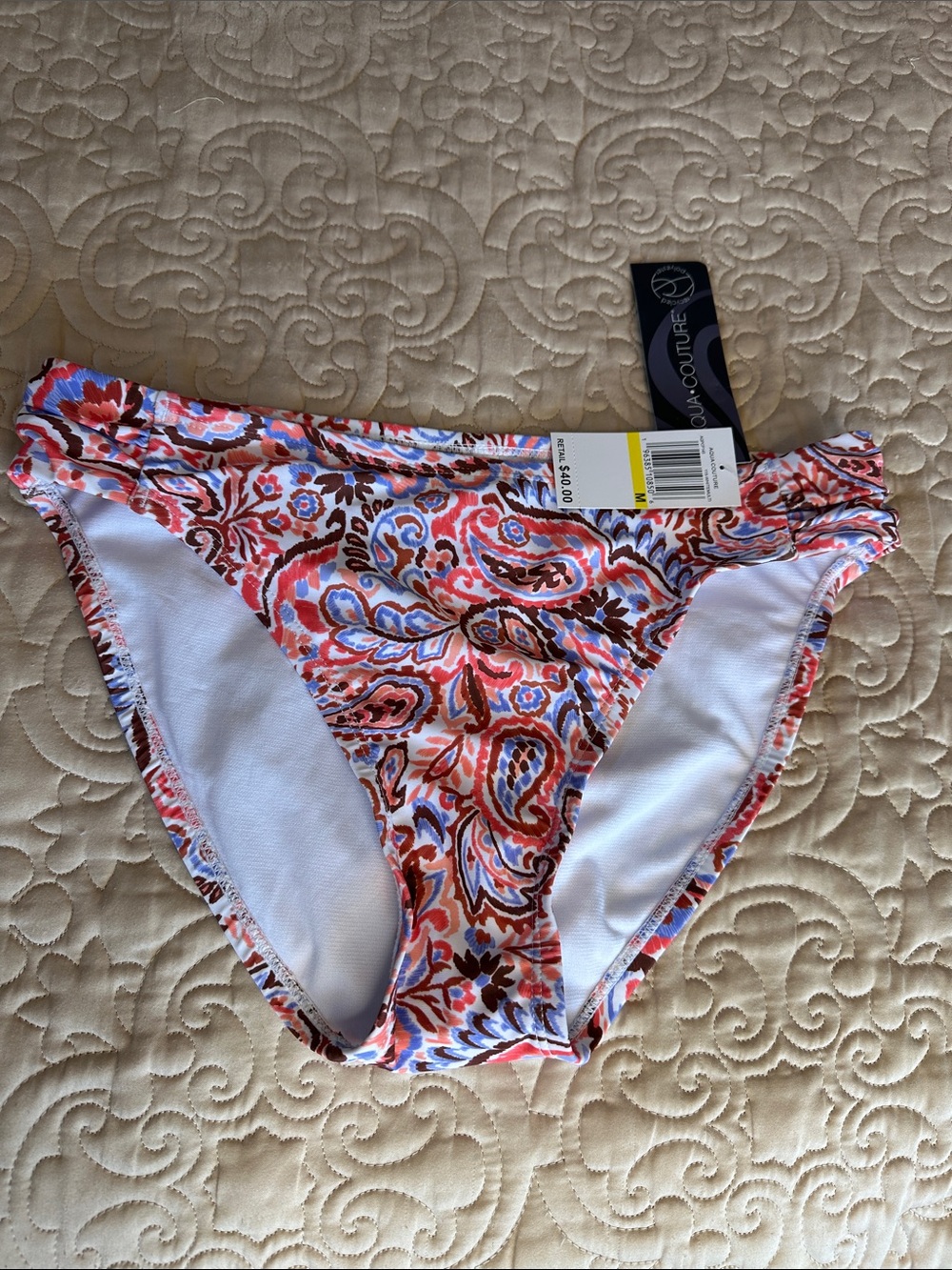 Aqua Couture Coral Paisley Bikini Bottom